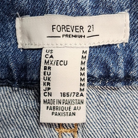 Forever 21 Denim Mini Skirt Womens Size Small Blue Jean Casual Y2K Style Skirt - Picture 11 of 11